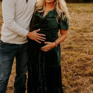 Anthropologie Somerset Velvet Maxi Dress